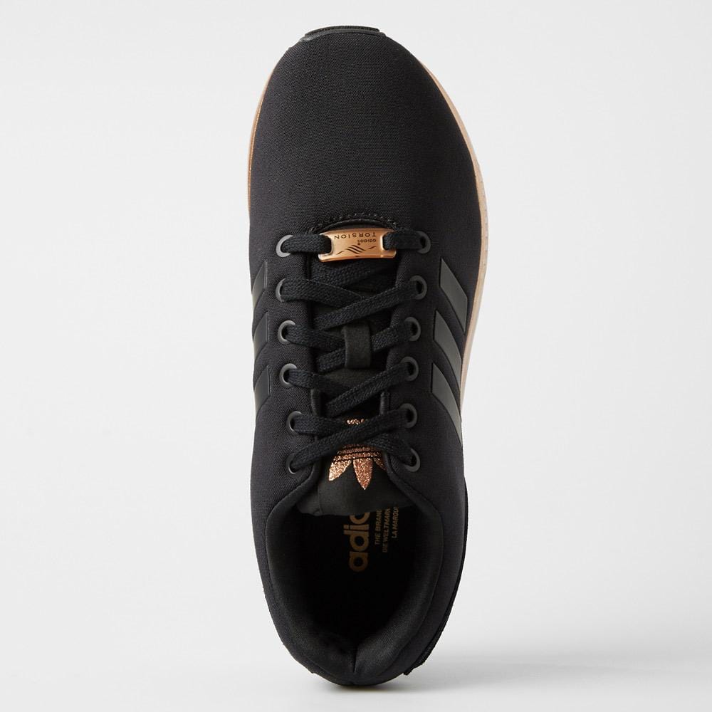 Ladies zx flux black and gold hotsell