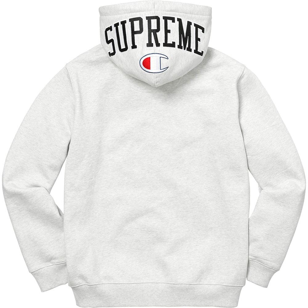 Supreme Champion Arc Logo Zip Up Sweat - Ash Grey — Kick Game