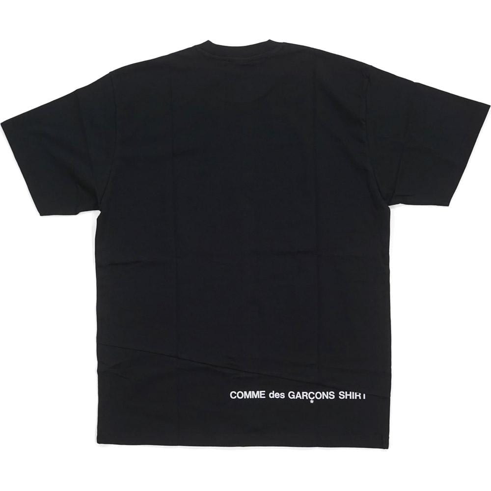 Supreme Comme des Garcons SHIRT Split Box Logo Tee Black — Kick Game