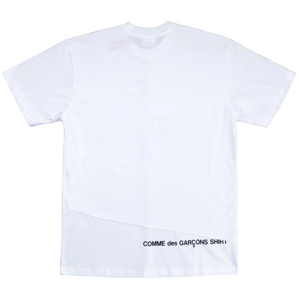 Supreme comme des garcons shirt split box logo outlet tee white