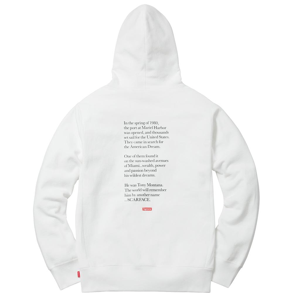 Supreme Scarface Friend Hooded Sweatshirt White Kick Game