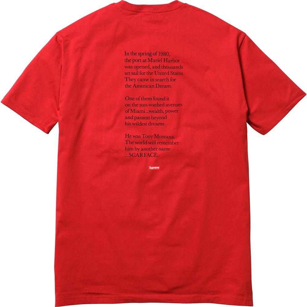 Supreme Scarface Split Tee Red Kick Game