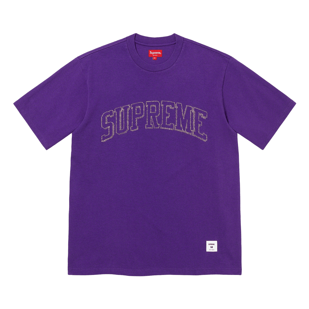 Supreme Sketch Embroidered S/S Top Purple - Kick Game