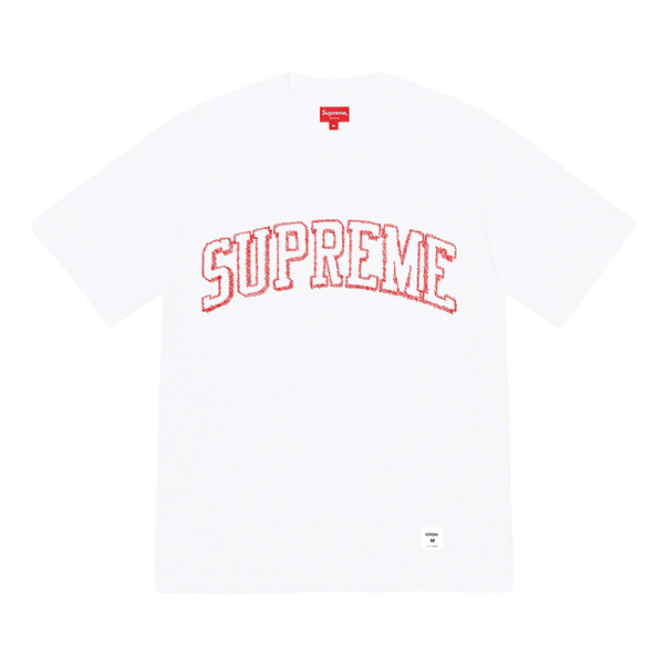 Supreme Sketch Embroidered S/S Top White — Kick Game