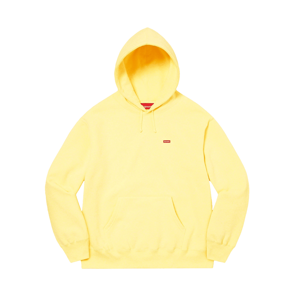 Supreme Small Box Hooded Sweatshirt Light Yellow — Kick Game