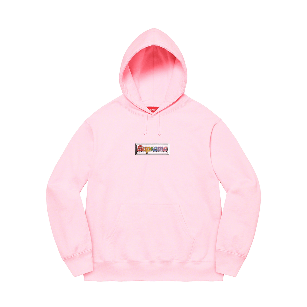Supreme Bling Box Logo Hooded Sweatshirt 'Light Pink' — Kick Game