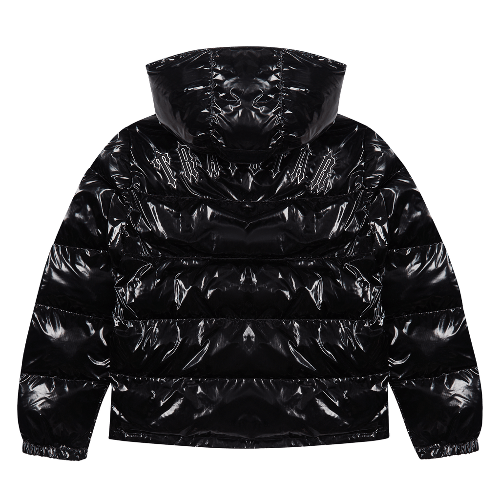Trapstar Irongate Detachable Hooded Puffer Jacket - Shiny Black — Kick Game
