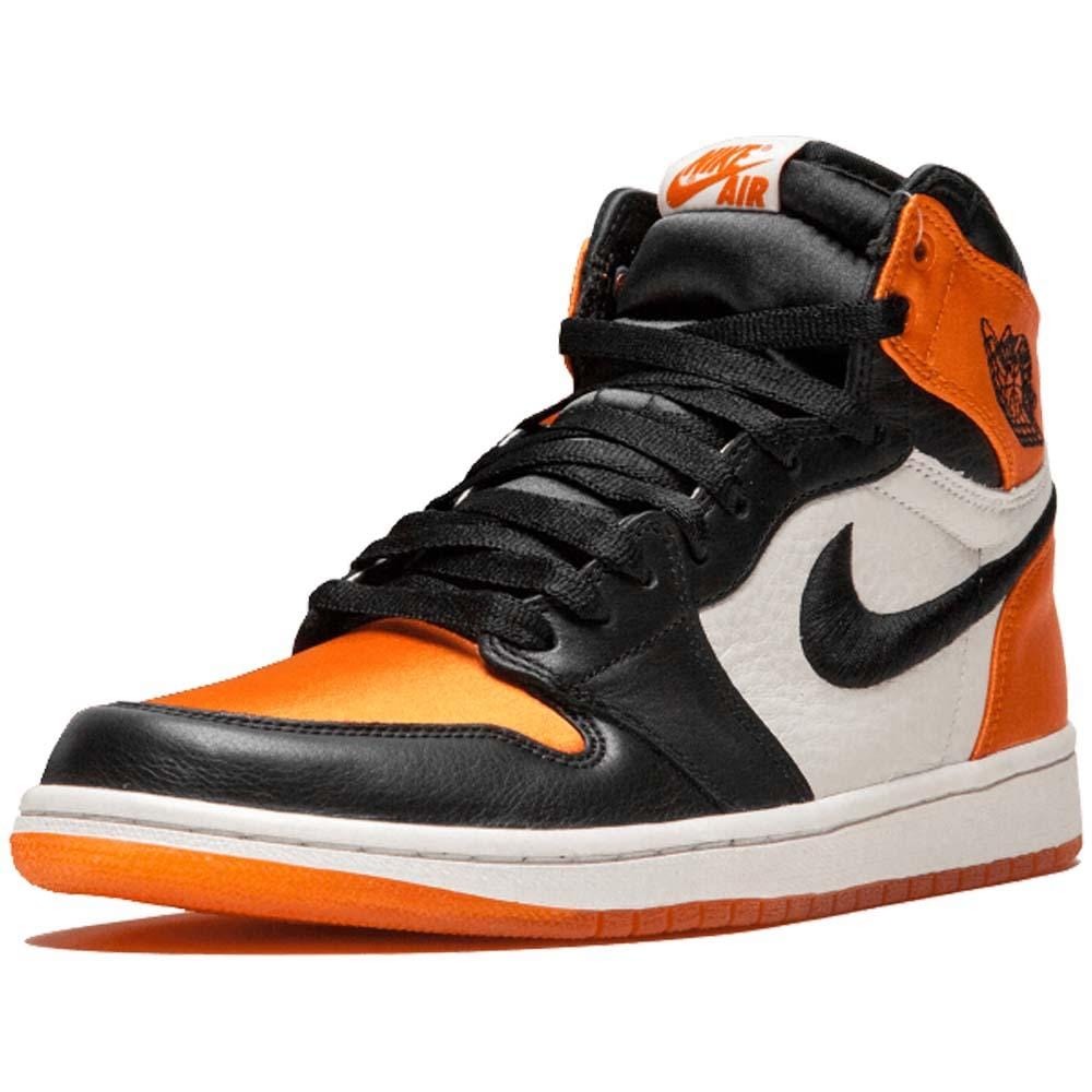 Air Jordan 1 WMNS Satin Shattered Backboard Orange Black Kick Game