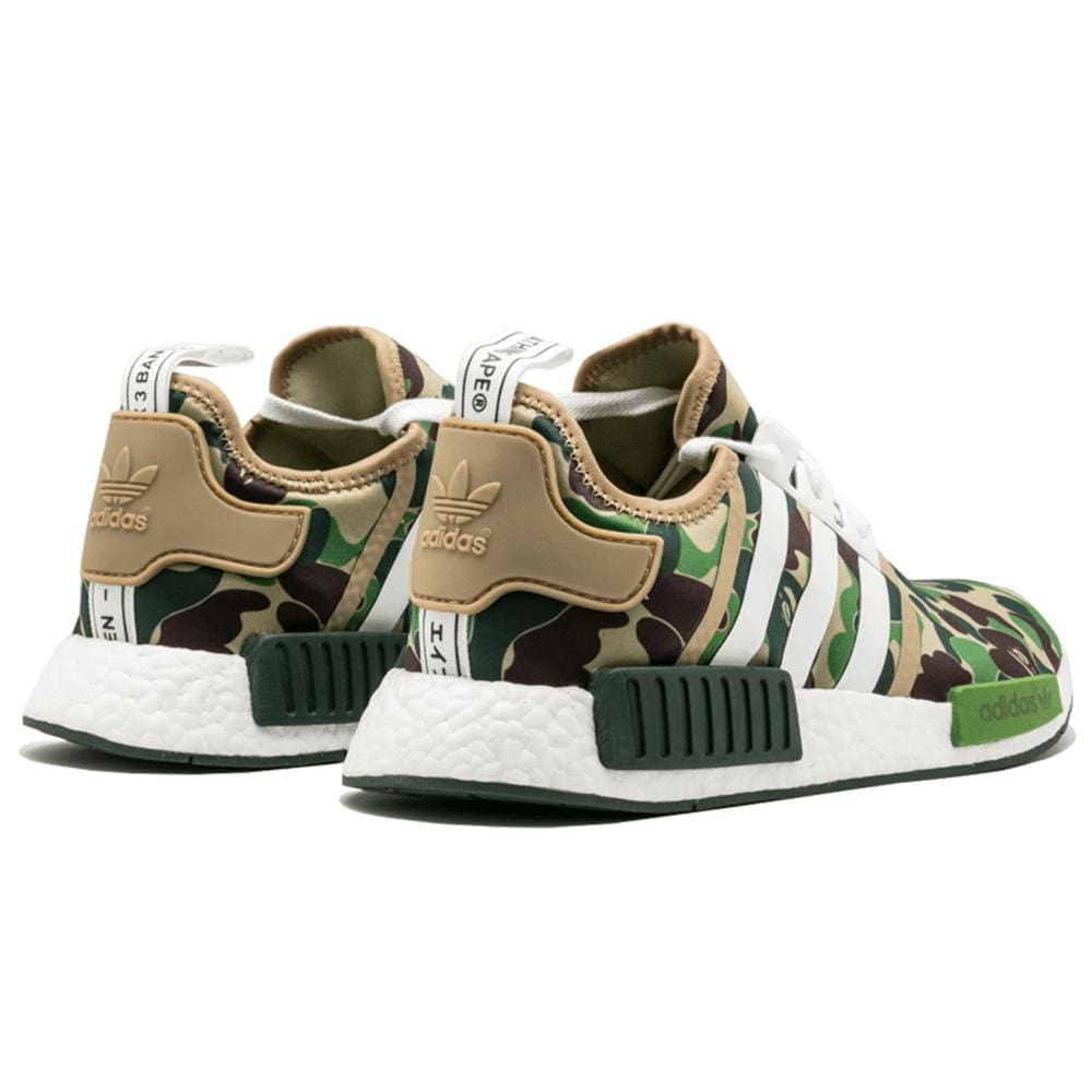 Bape x Adidas NMD R1 Green Camo Kick Game