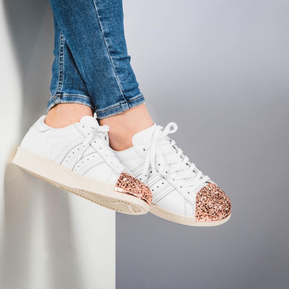 Women's Adidas Superstar 80s with 3D Textured Copper Shell Toe
