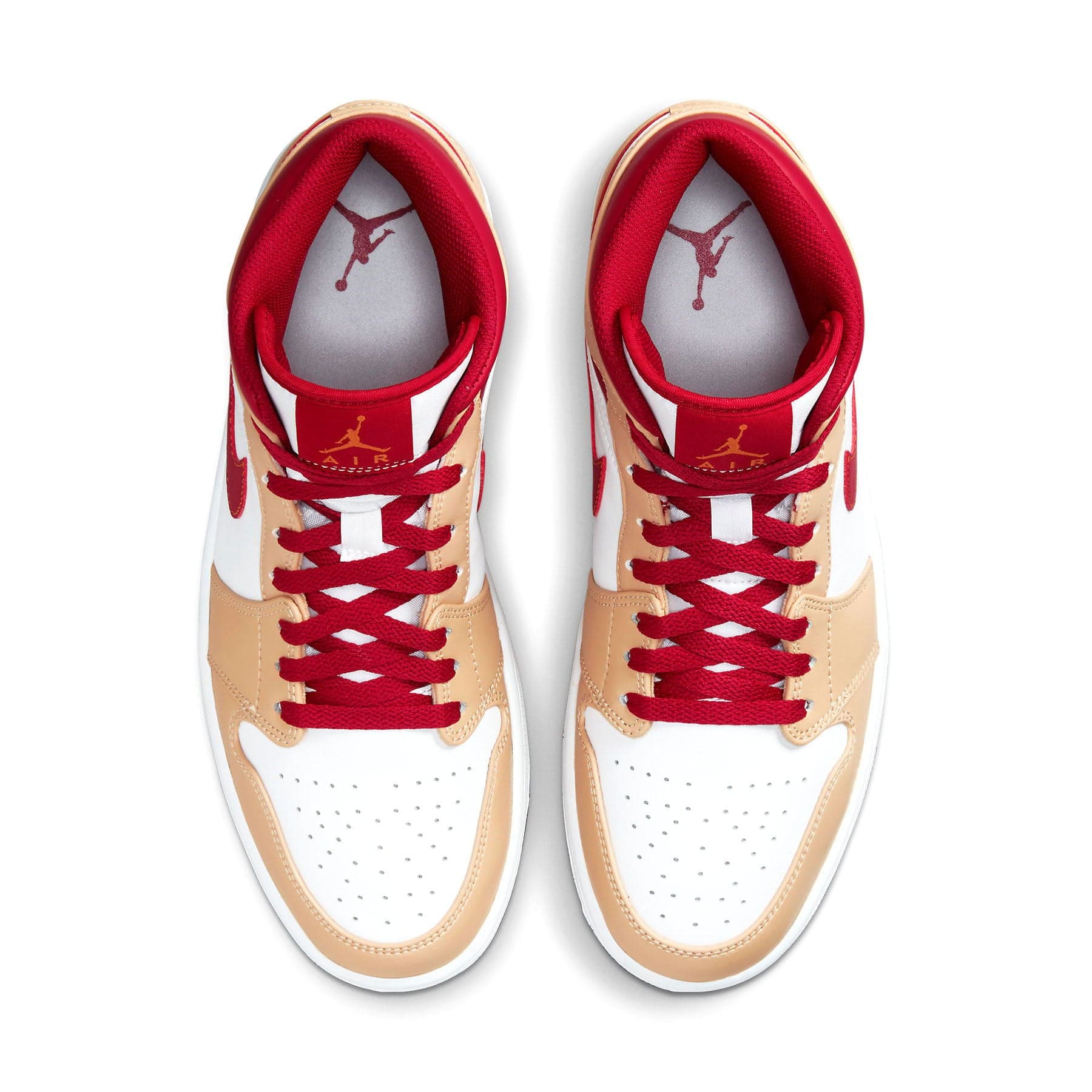 Nike Air Jordan 1 Mid online Shoes in Light Curry Cardinal Red