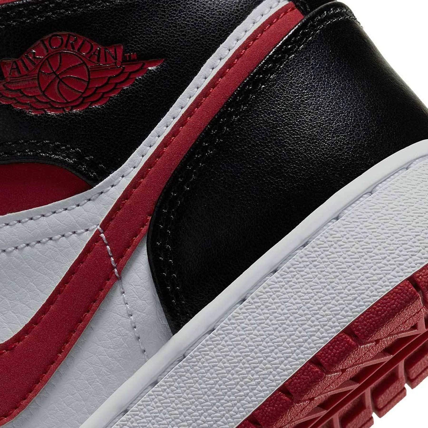 Air Jordan 1 Mid GS Black Gym Red