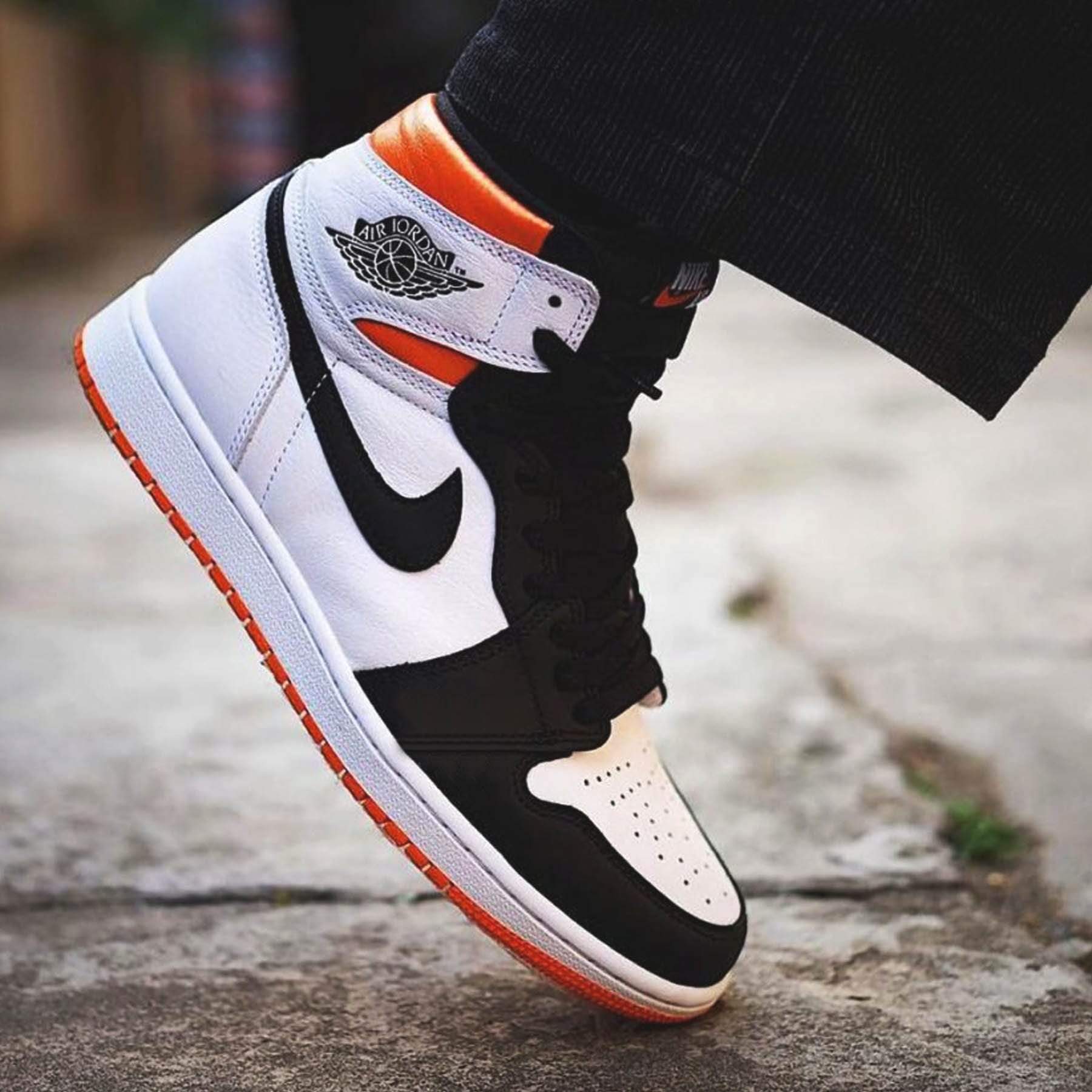 Orange jordan retro 1 on sale