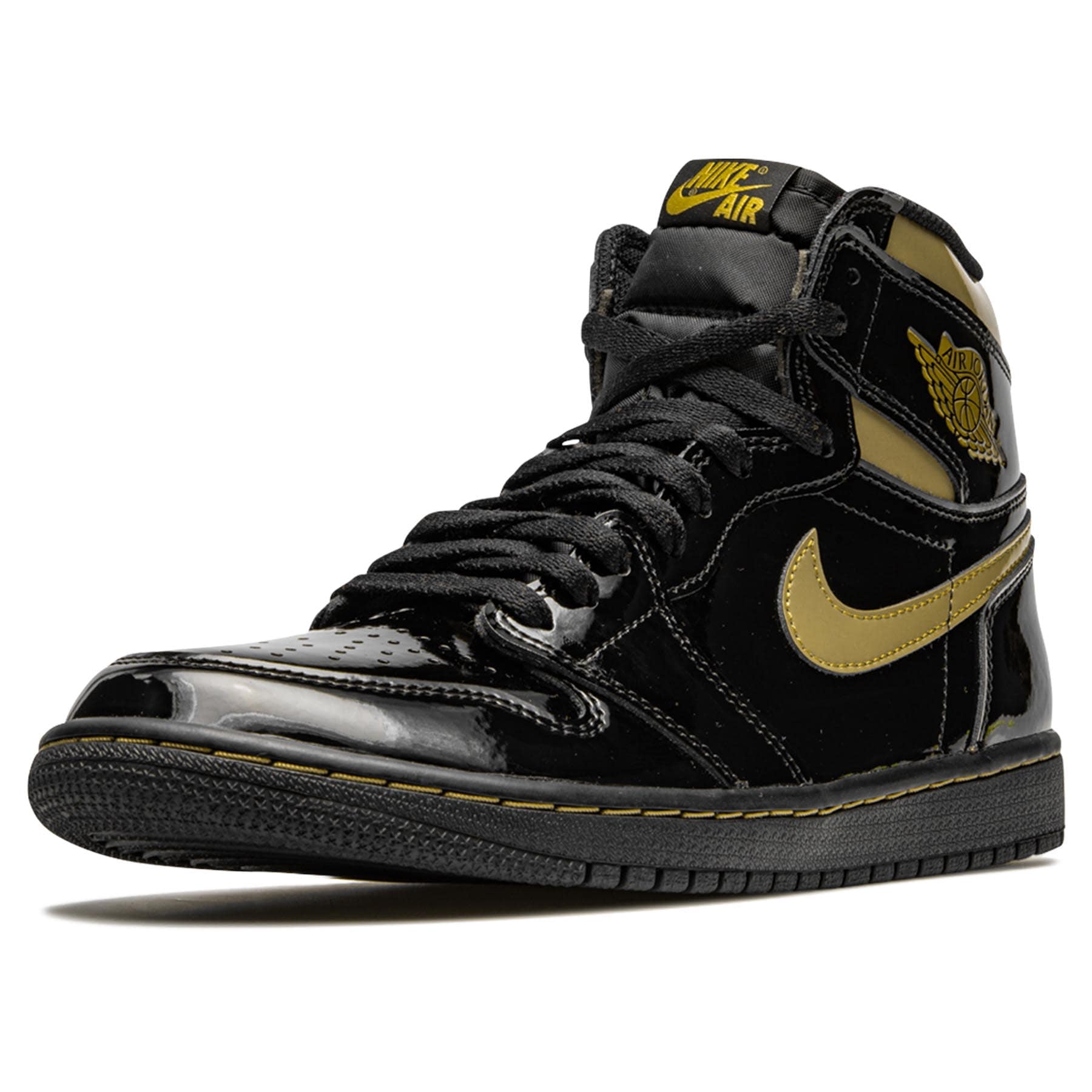 Hotsell Nike Air Jordan 1 Retro High OG Shoes Metallic Black/Gold