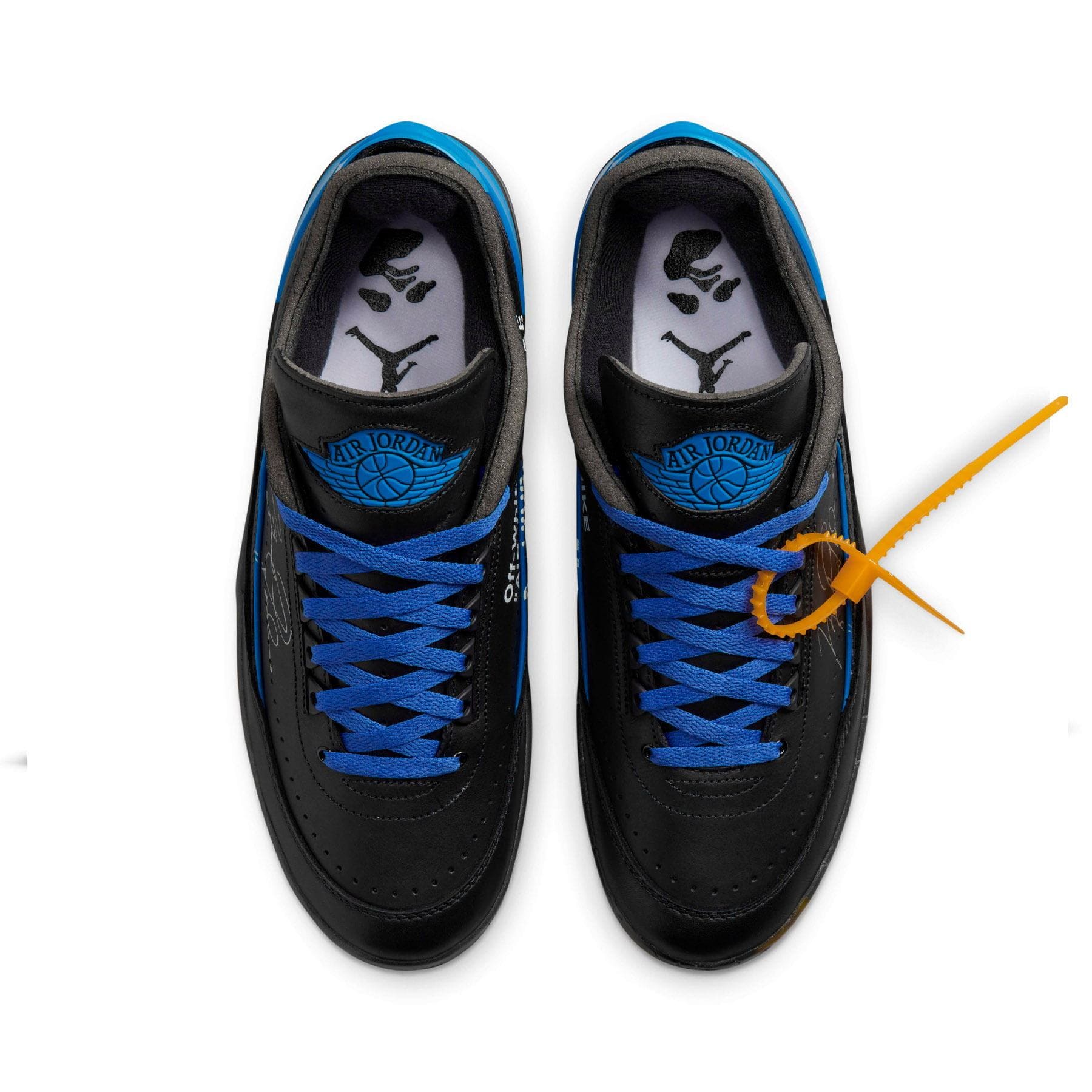 Off-White x Air Jordan 2 Retro Low SP 'Black Varsity Royal' — Kick 