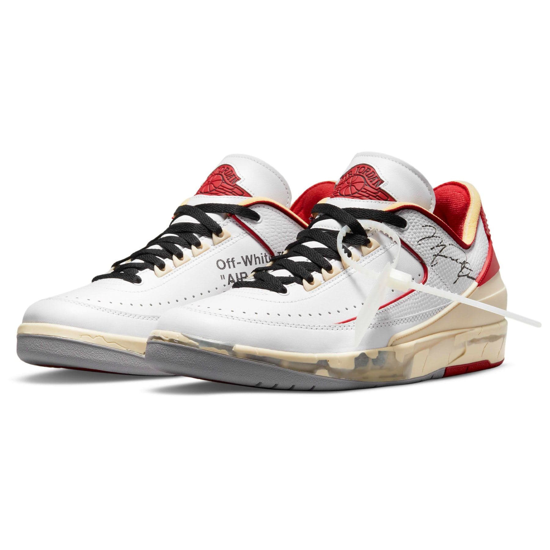 Off-White x Air Jordan 2 Retro Low SP 'White Varsity Red' — Kick Game