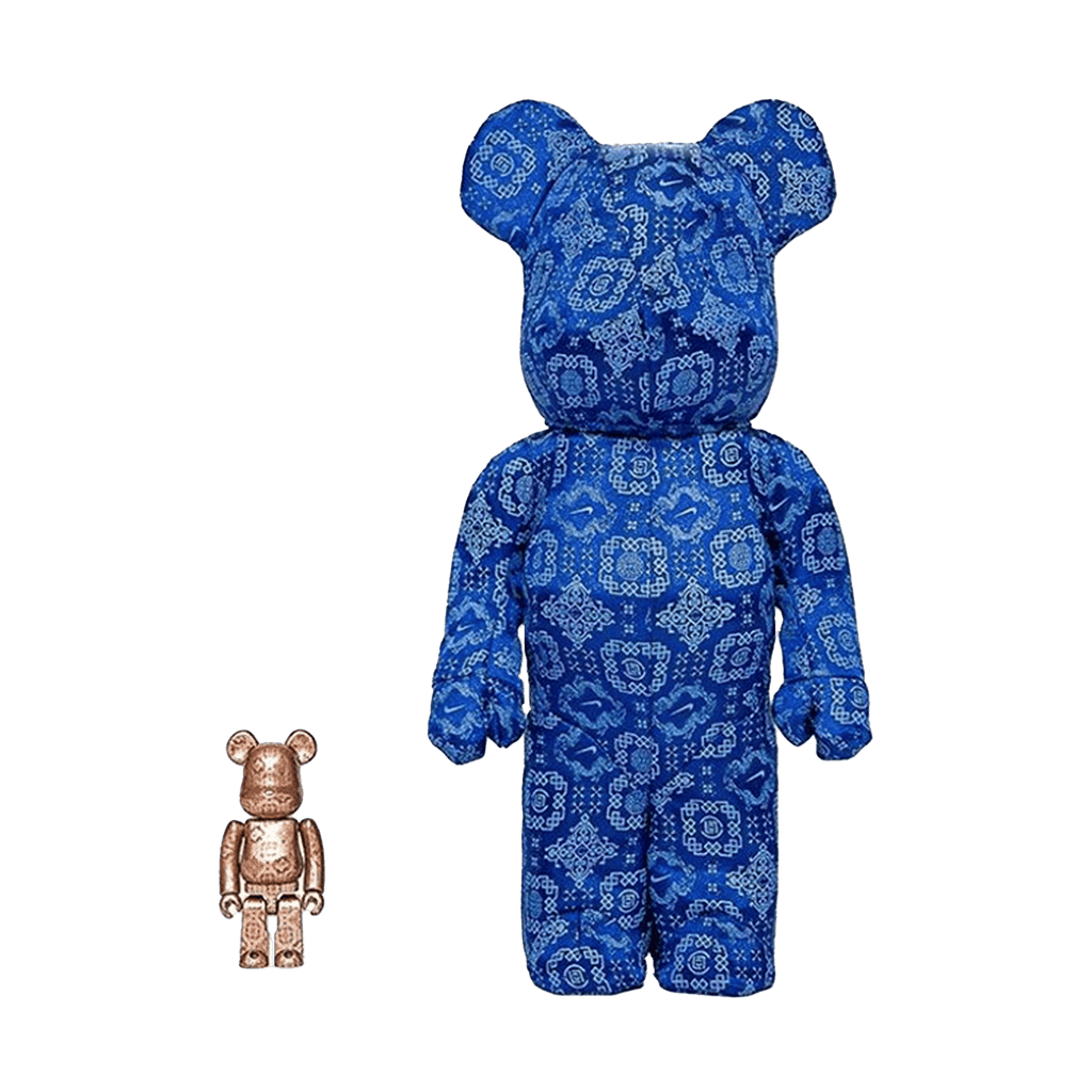 Bearbrick x Clot x Nike 100% & 400% Set 'Royale University Blue Silk' - Kick Game