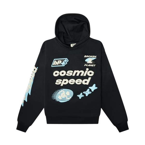 Broken Planet Hoodie 'Cosmic Speed' - Midnight Black — Kick Game