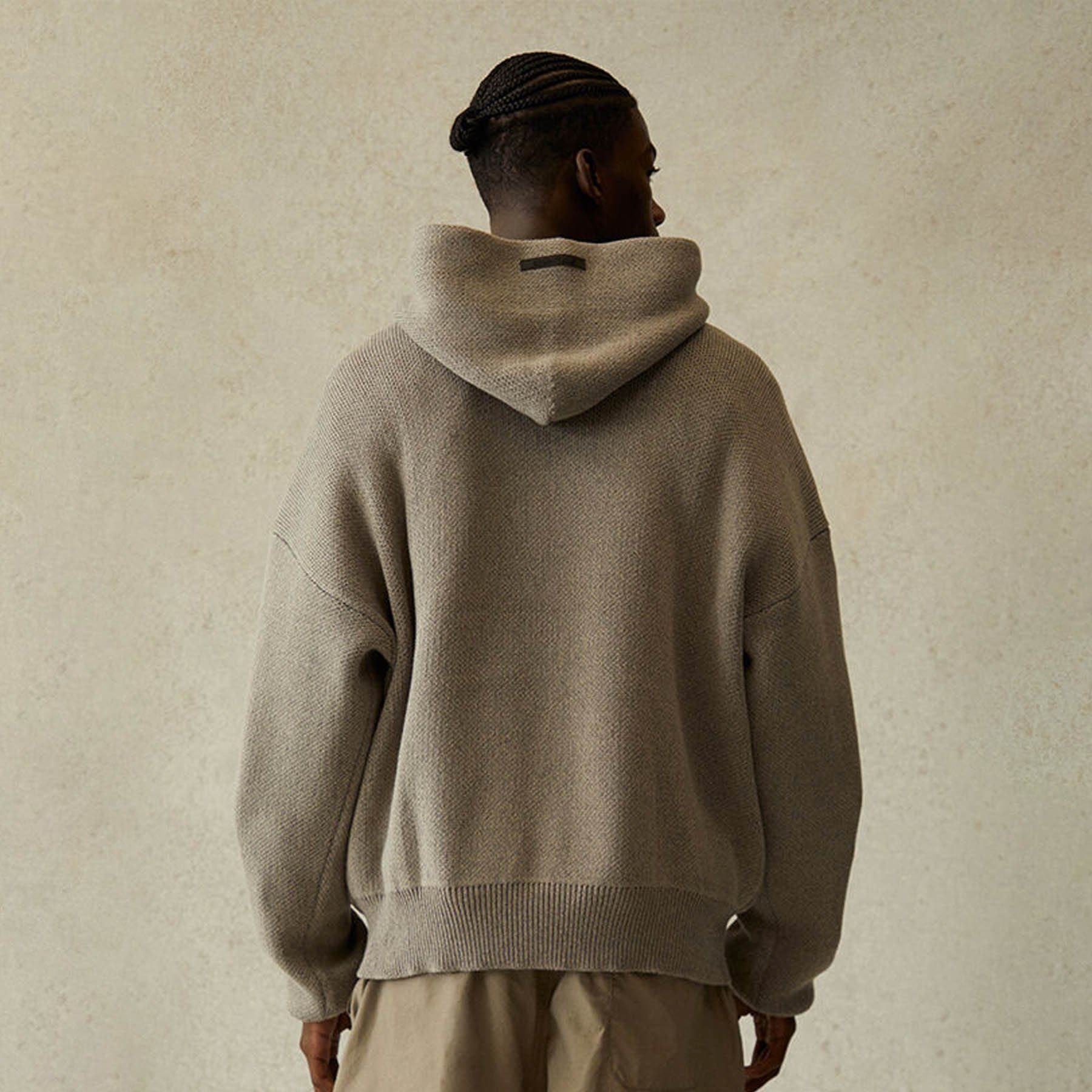 ISO Essentials Fear of shops God Knit Hoodie Stone Oat