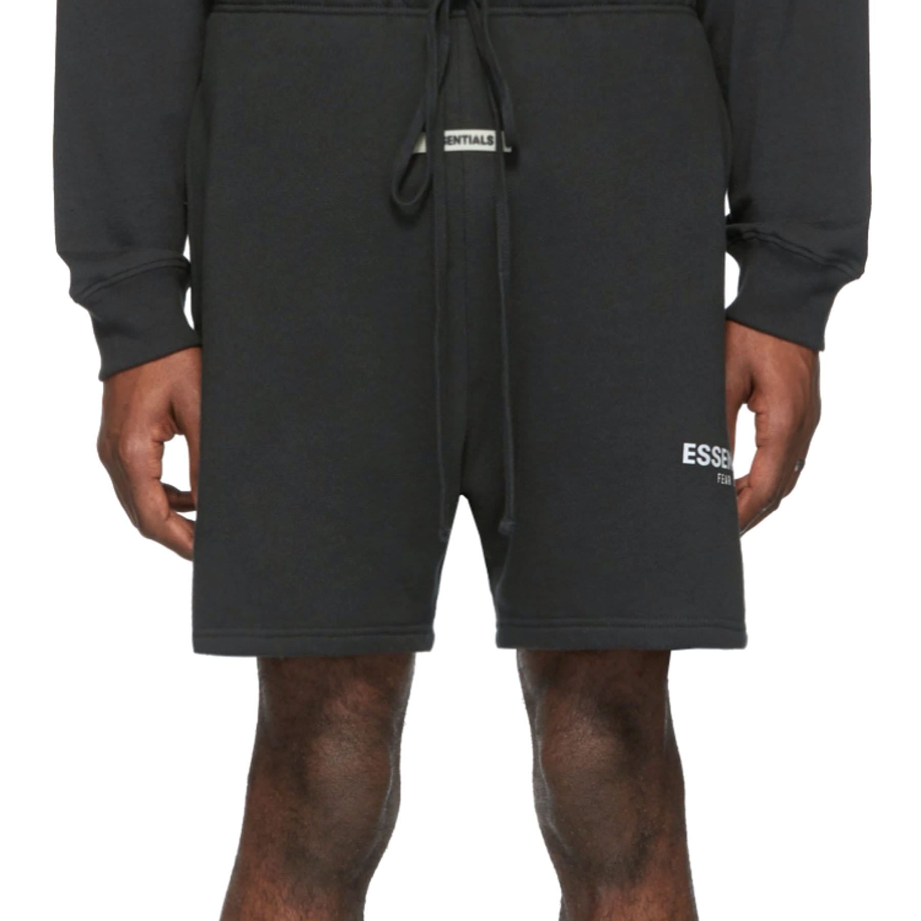 FEAR OF GOD ESSENTIALS Sweat Shorts Black White Kick Game