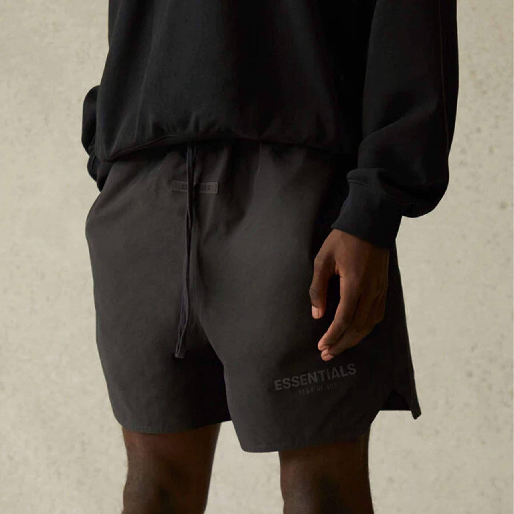 FEAR OF GOD ESSENTIALS Volley Shorts Black — Kick Game