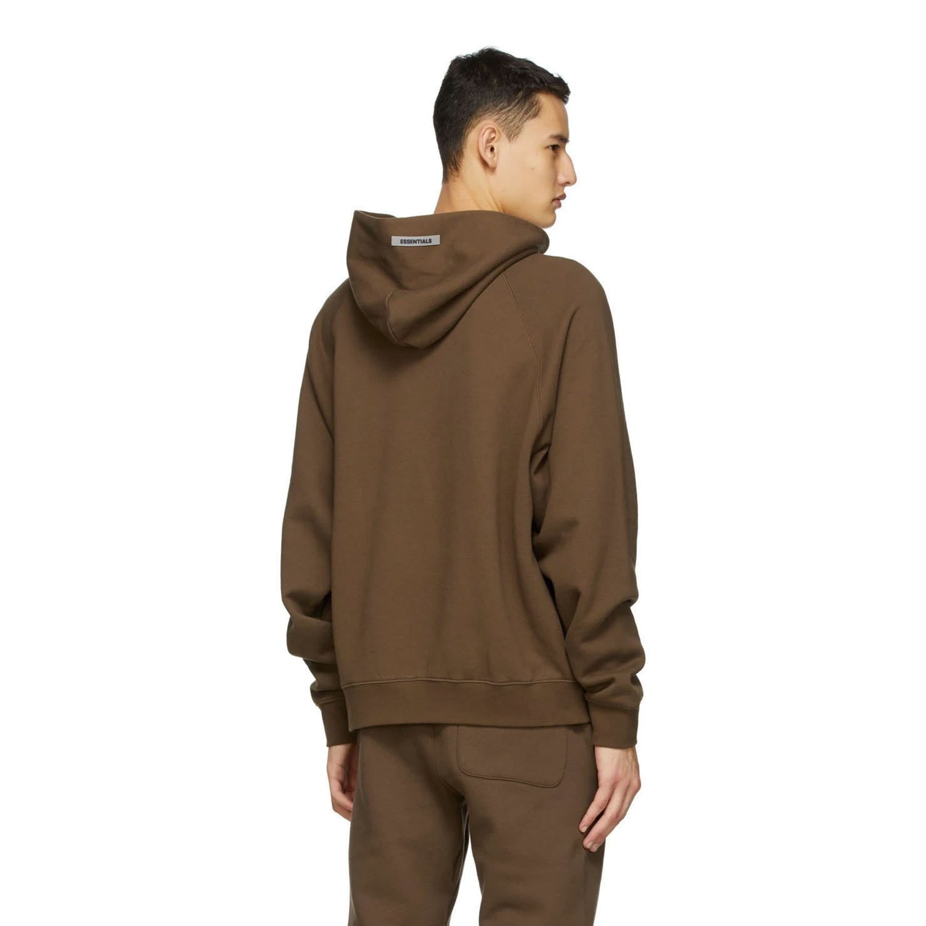 FEAR OF GOD ESSENTIALS x SSENSE Pullover Hoodie Applique Logo Rain Drum