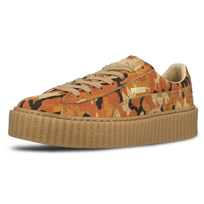 Rihanna x PUMA Suede Creeper Orange Camo Kick Game