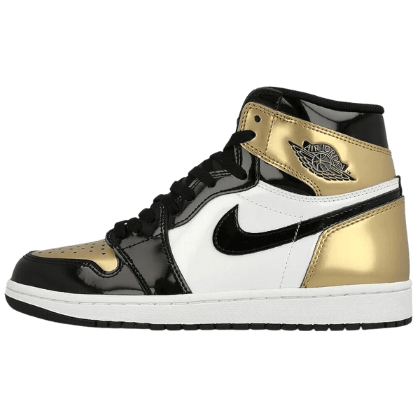 Gold air best sale jordans 1