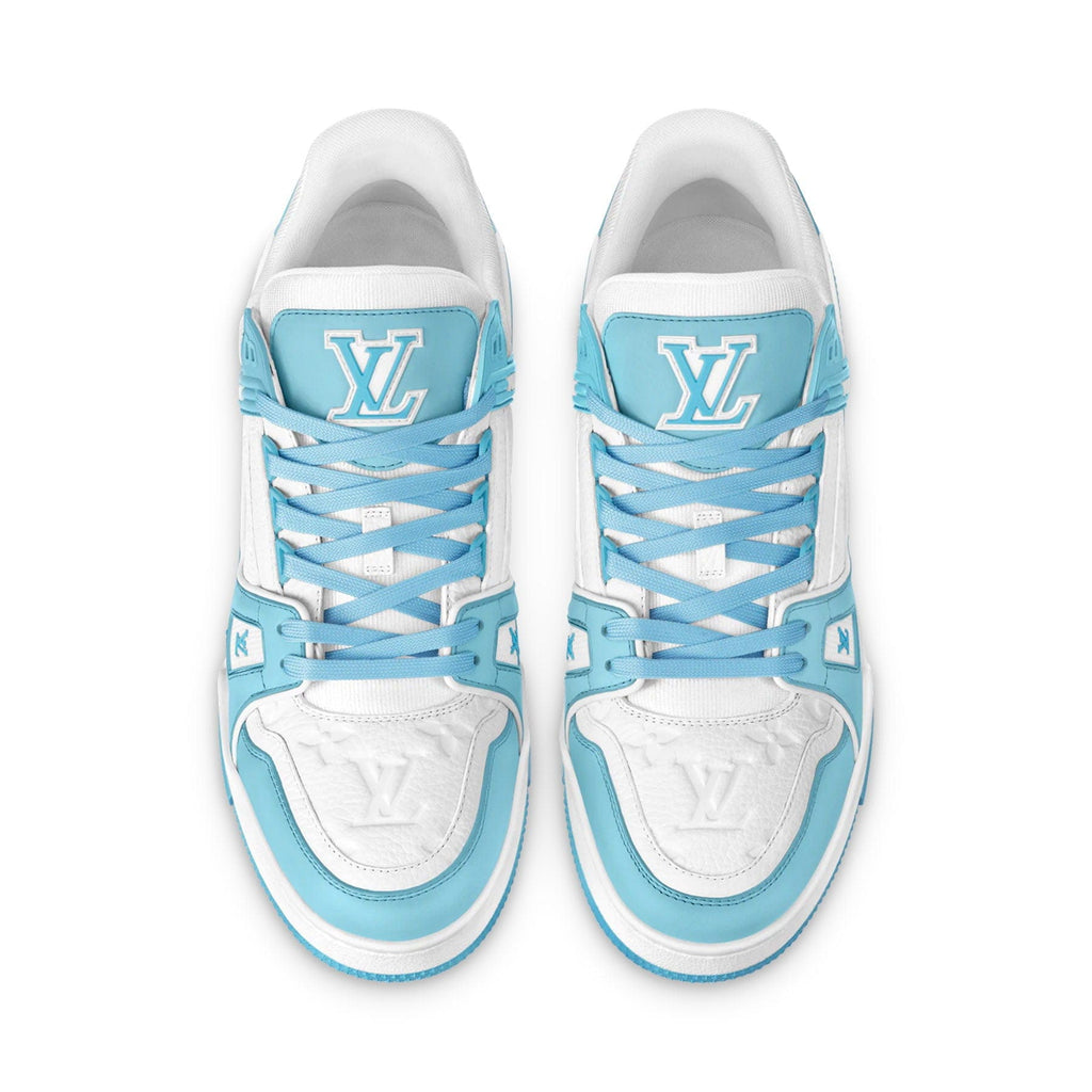Louis Vuitton LV Monogram White Sky Blue Sneaker - UK 8.5 / Blue