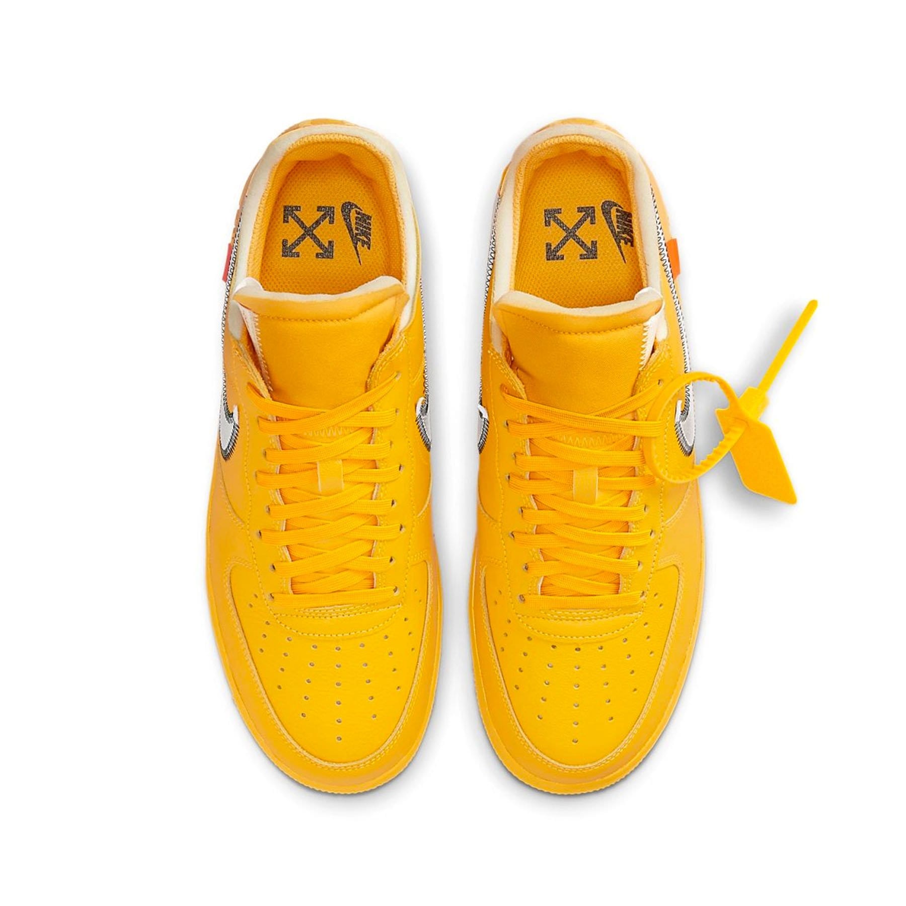 Nike yellow air force one best sale