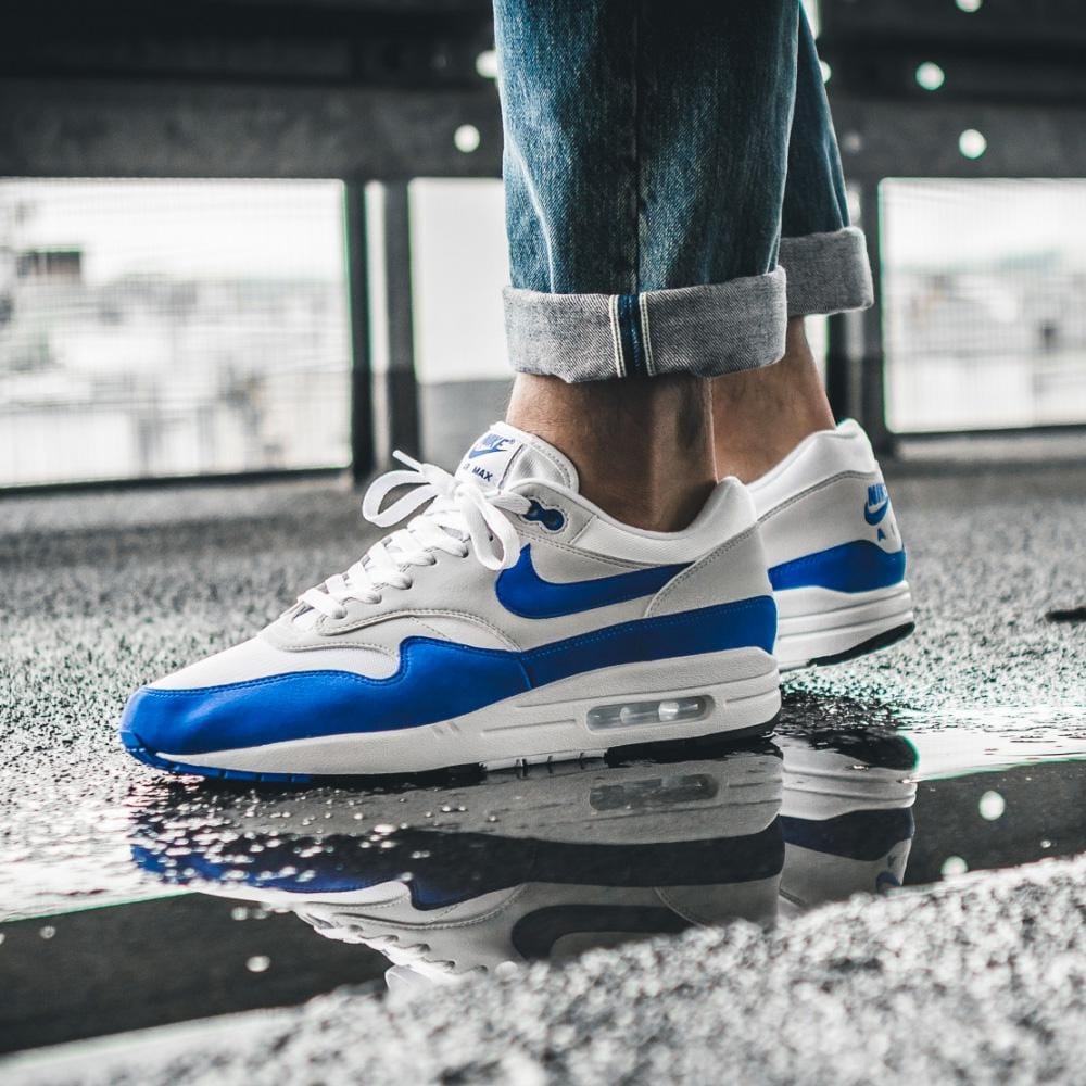 Nike Air Max 1 OG Anniversary White-Game Royal — Kick Game