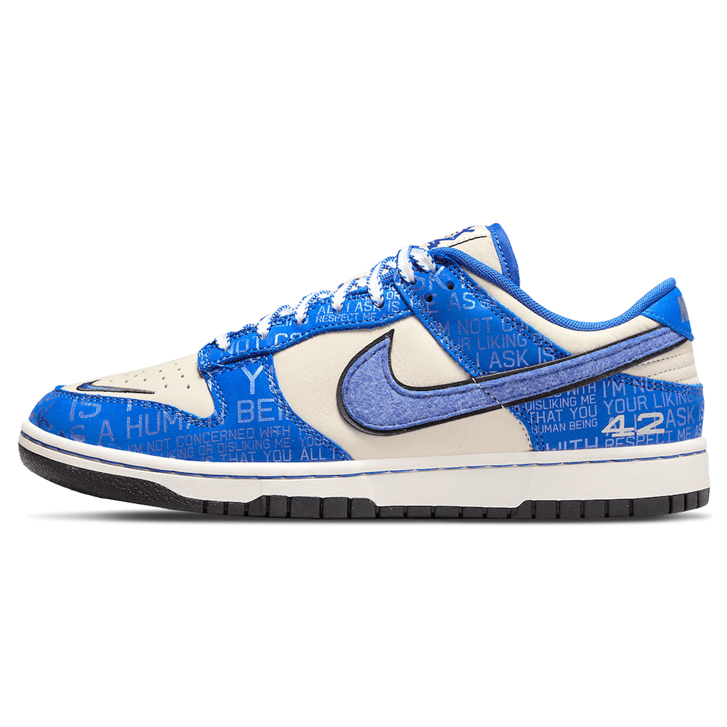 For the laces, do you guys prefer blue, white, or mismatched? Dodgers Dunk  Lows on feet. : r/Sneakers