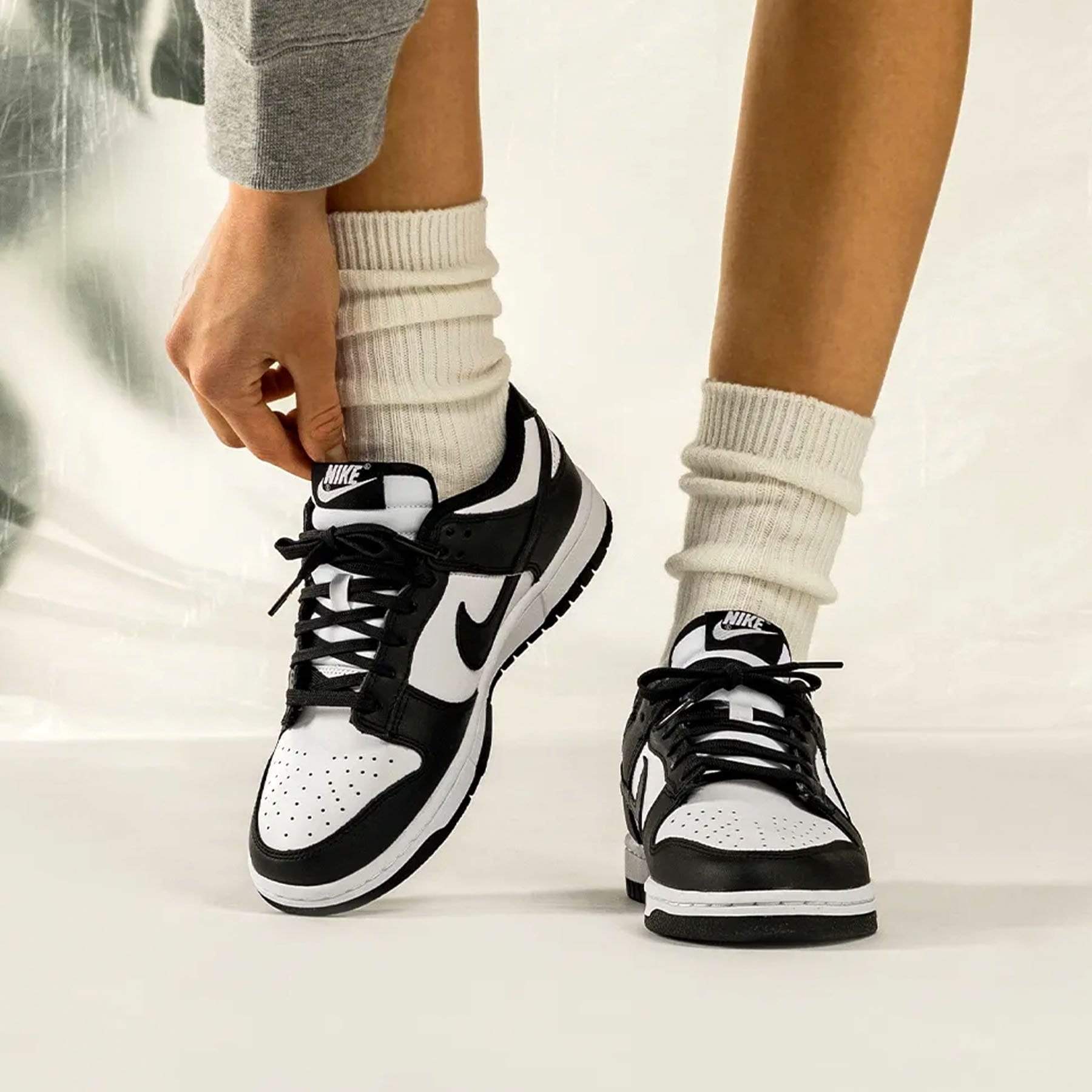 black and white low dunks womens