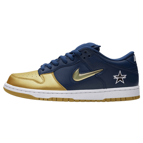 Supreme x Nike Dunk SB Low QS 'Metallic Gold' — Kick Game