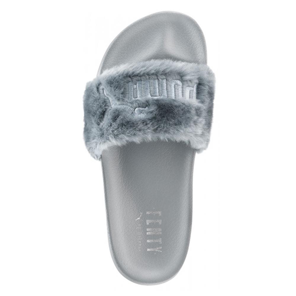 Puma Leadcat Fenty Fur Slide Quarry by Rihanna Kick Game