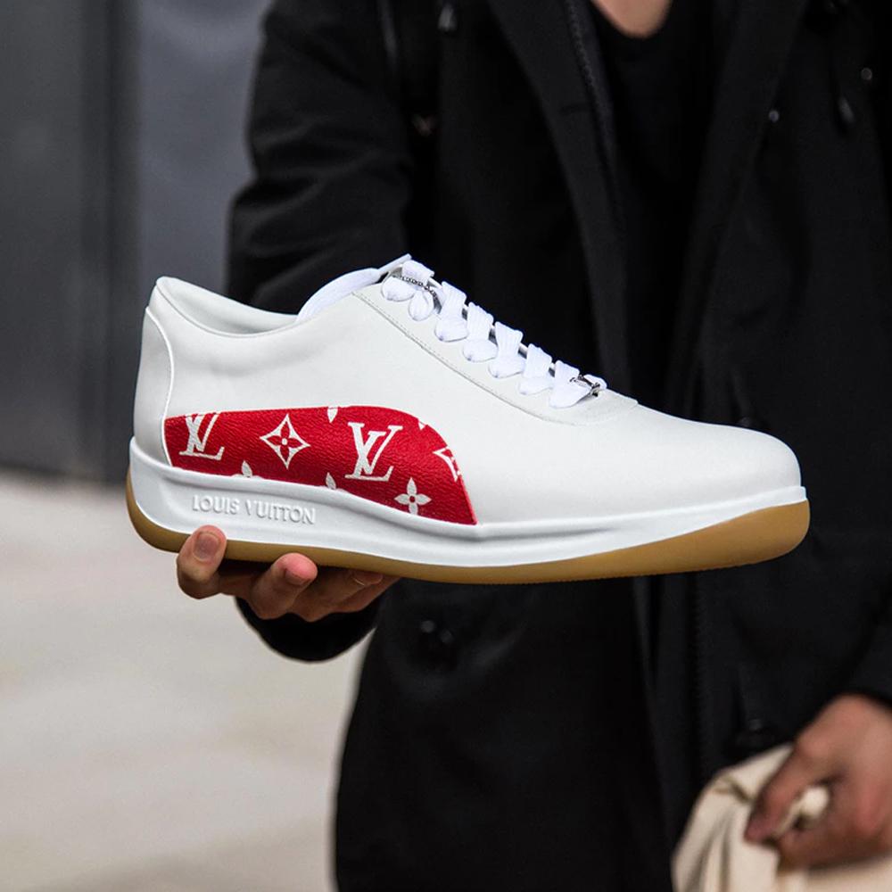 Louis Vuitton x Supreme Sport Monogram LV Sneaker White Red (FW17)