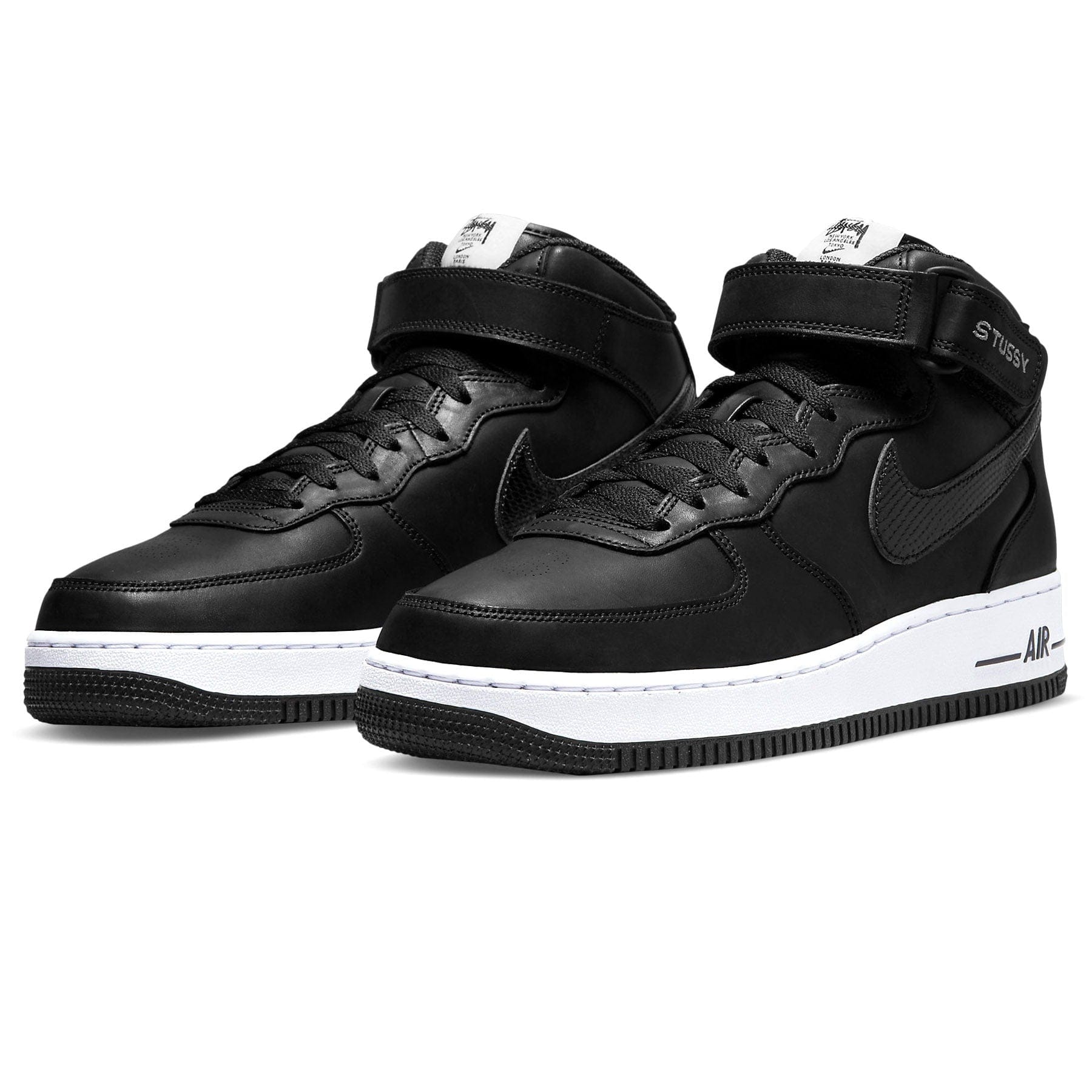 Nike Air Force 1 Mid Stussy 'Black White'