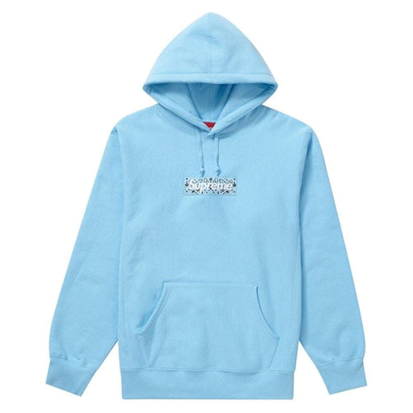 Supreme Bandana Box Logo Hooded Sweatshirt Light Blue — Kick