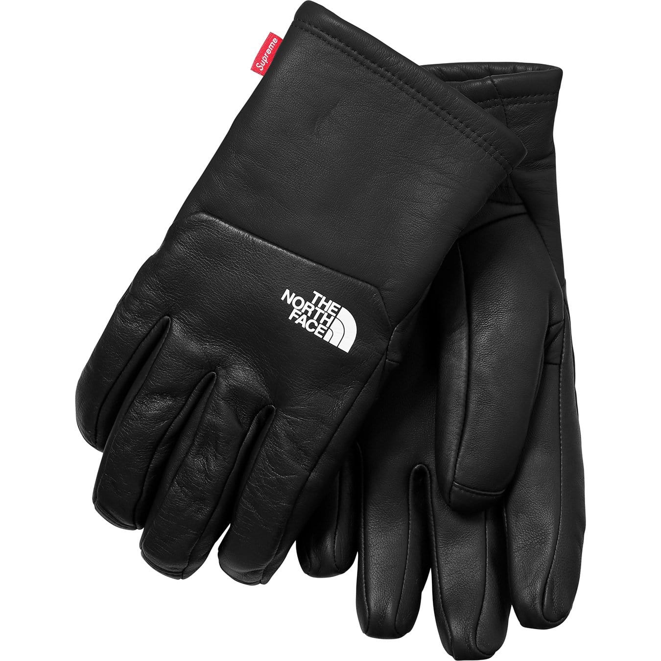 Leather gloves Louis Vuitton x Supreme Black size 8 Inches in