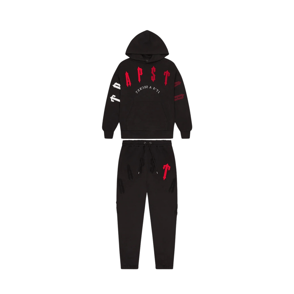 Trapstar Irongate Arch Chenille 2.0 Tracksuit - Black/Red - Kick Game