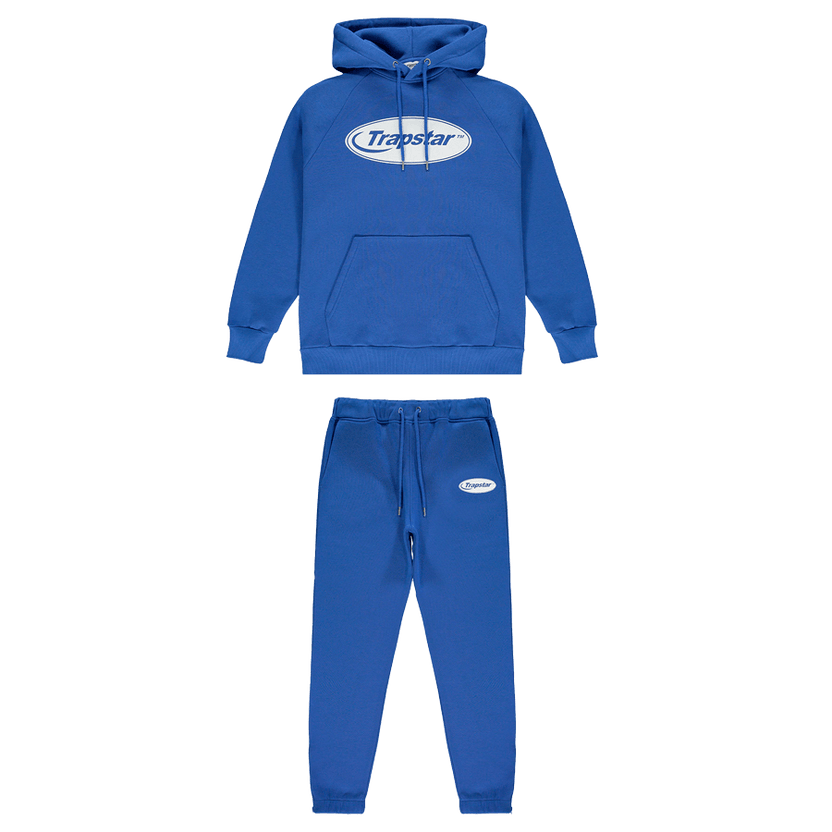 Trapstar Hyperdrive Hoodie Tracksuit - Blue/White — Kick Game